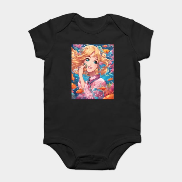 Among the Fish Baby Bodysuit by animegirlnft